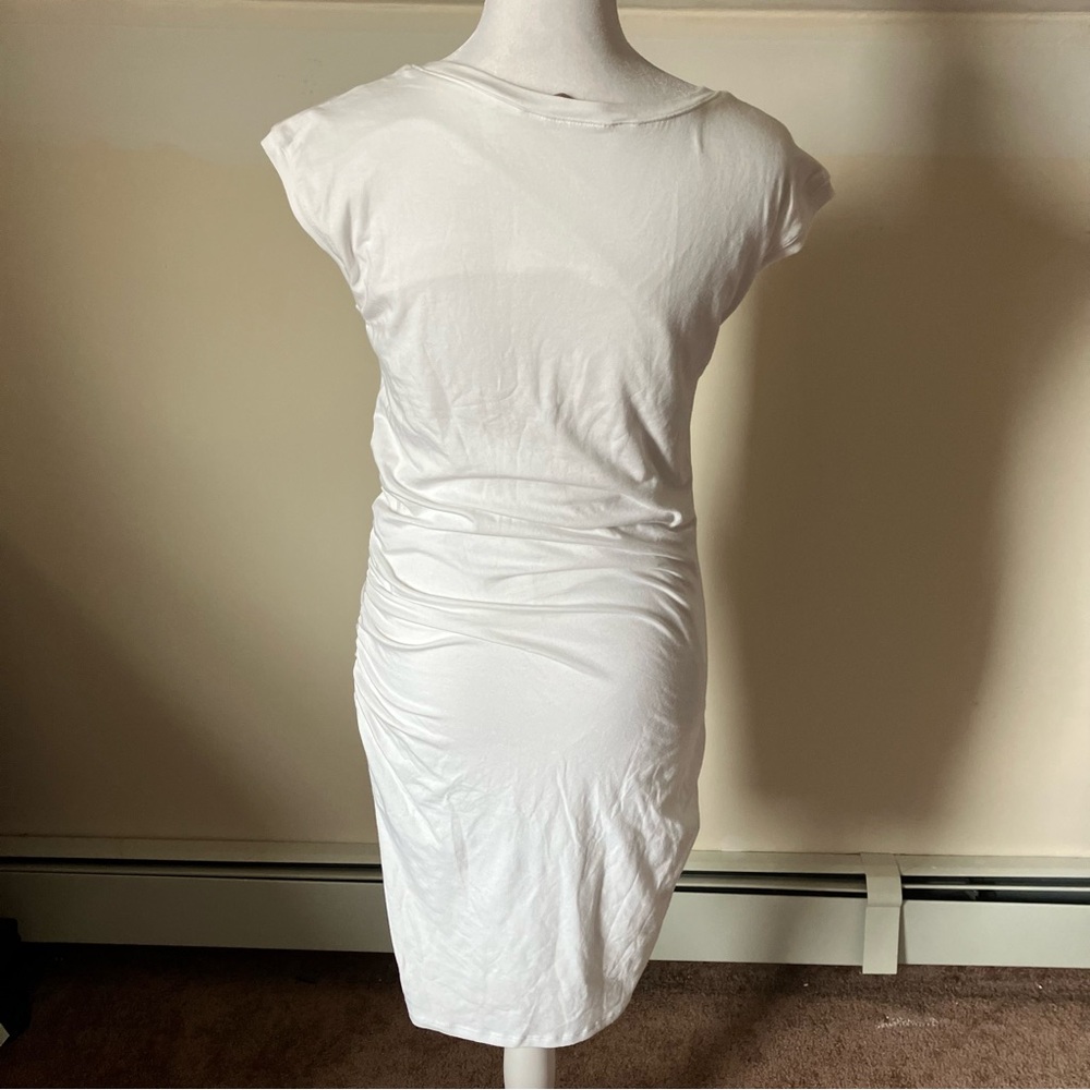 Athleta Short Sleeve Carefree White Tee Cotton Dress size Small - Picture 4 of 7